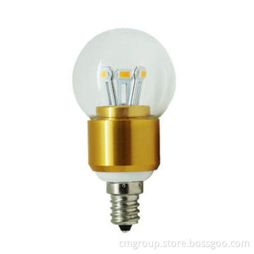 E14 Mini LED Bulb with 3/4W, 2,300/2,500/2,700/3,000/4,200/6,000K, CE-/RoHS-marked